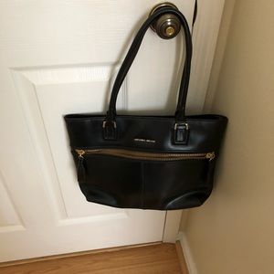 Black leather purse